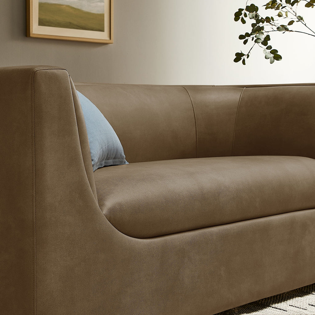 Hilda 67" Curved Back Vegan Leather Loveseat by Modway