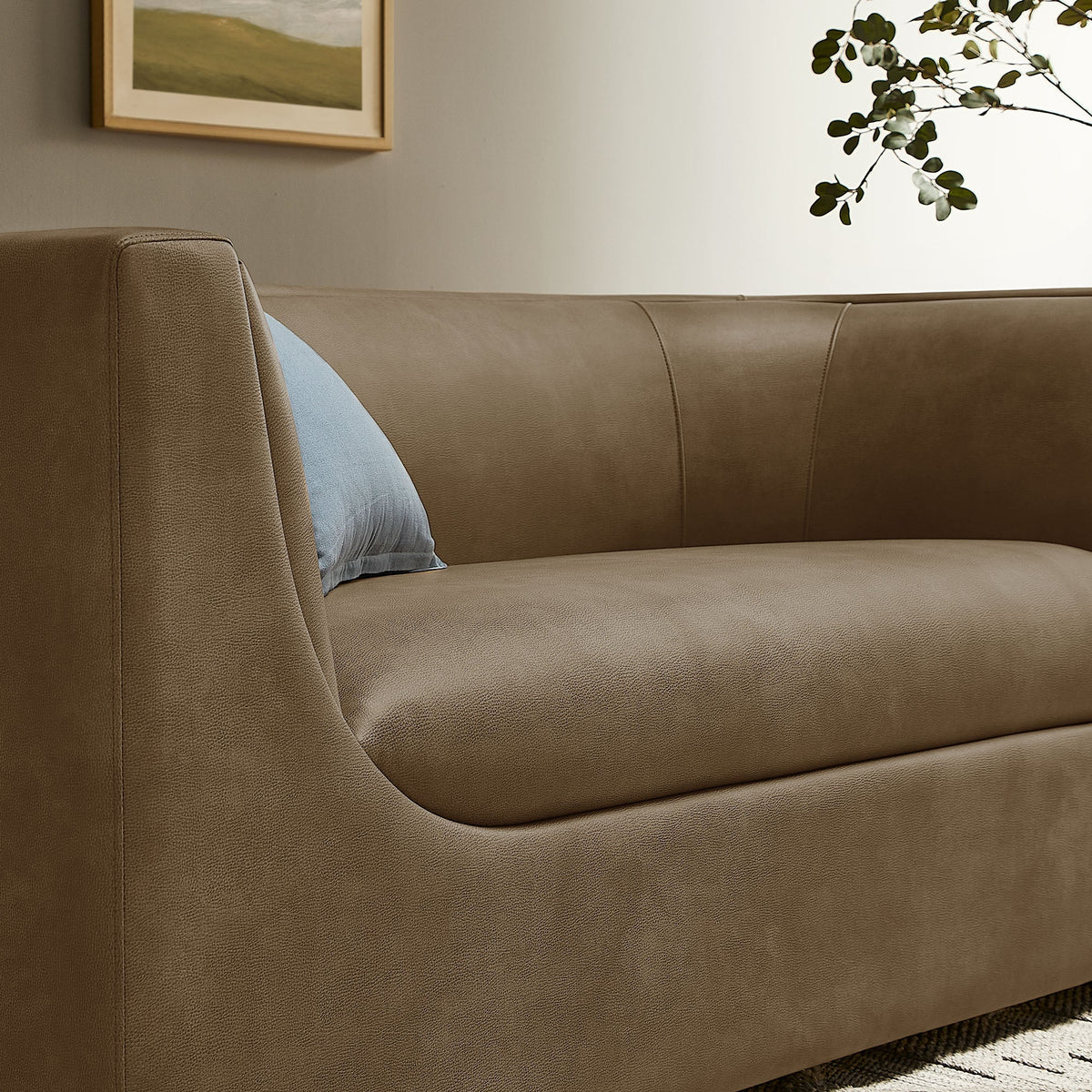 Hilda 67" Curved Back Vegan Leather Loveseat by Modway