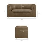 Hilda 67" Curved Back Vegan Leather Loveseat by Modway