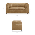 Hilda 67" Curved Back Vegan Leather Loveseat by Modway