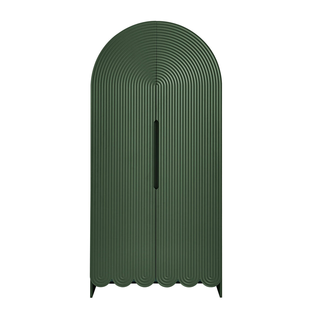 Dahlia 78 Inch Fluted and Scalloped Arched Storage Cabinet by Modway