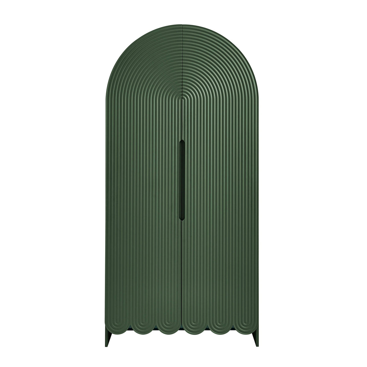 Dahlia 78 Inch Fluted and Scalloped Arched Storage Cabinet by Modway