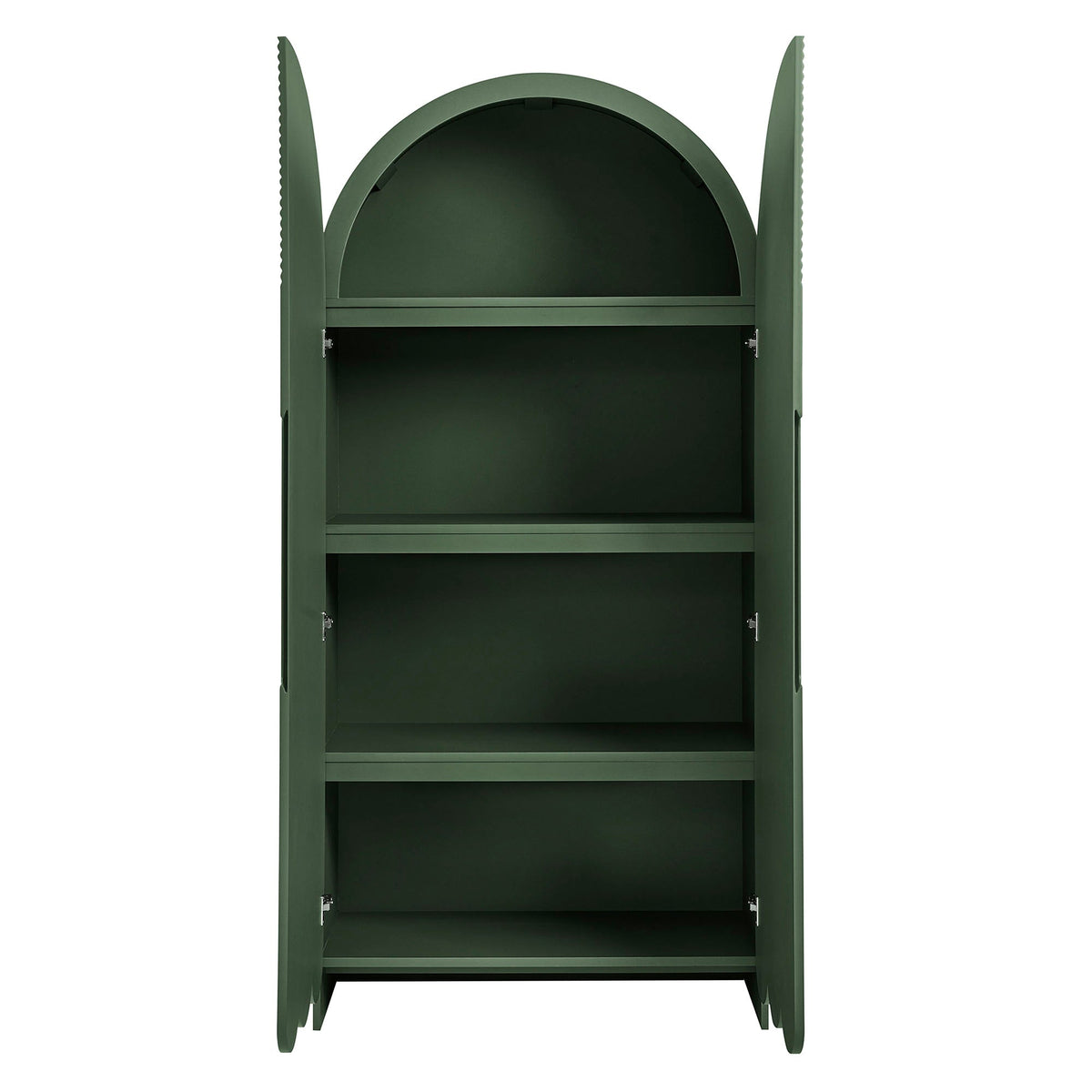 Dahlia 78 Inch Fluted and Scalloped Arched Storage Cabinet by Modway