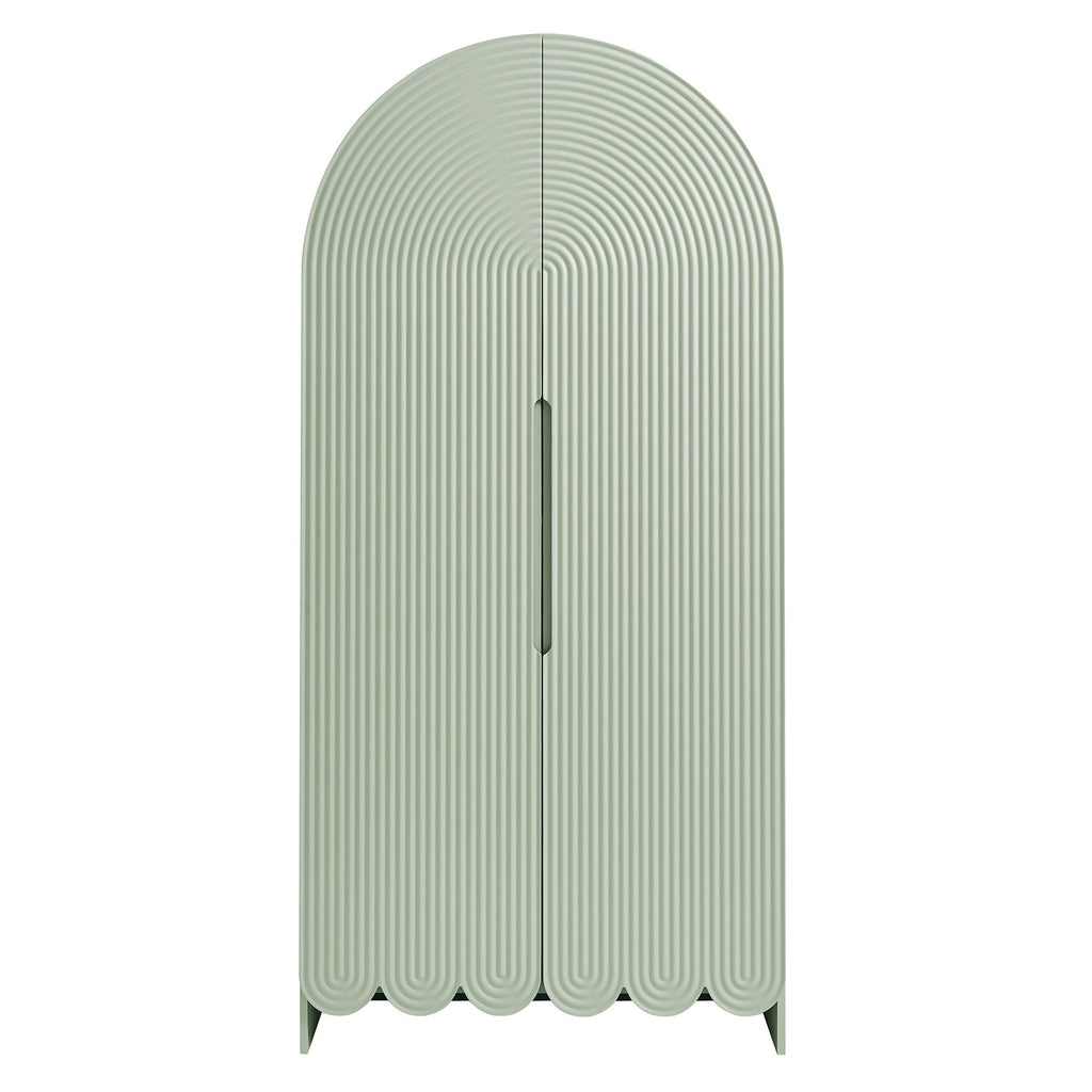 Dahlia 78 Inch Fluted and Scalloped Arched Storage Cabinet by Modway