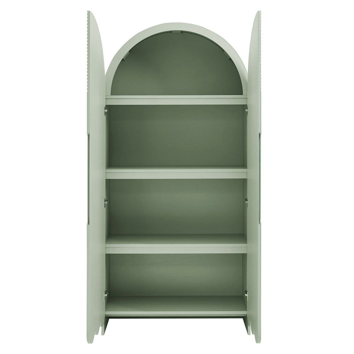 Dahlia 78 Inch Fluted and Scalloped Arched Storage Cabinet by Modway