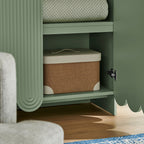 Dahlia 78 Inch Fluted and Scalloped Arched Storage Cabinet by Modway