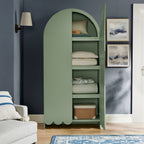 Dahlia 78 Inch Fluted and Scalloped Arched Storage Cabinet by Modway
