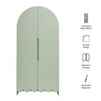 Dahlia 78 Inch Fluted and Scalloped Arched Storage Cabinet by Modway