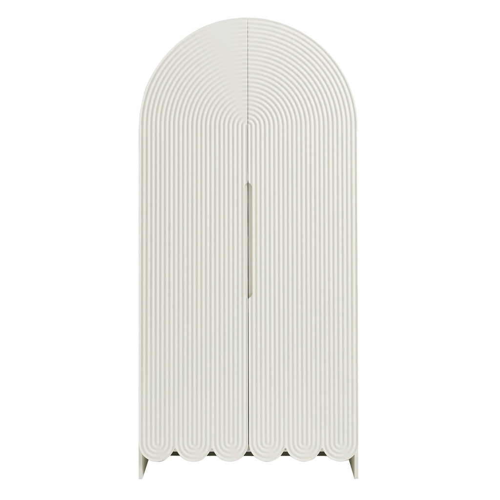 Dahlia 78 Inch Fluted and Scalloped Arched Storage Cabinet by Modway