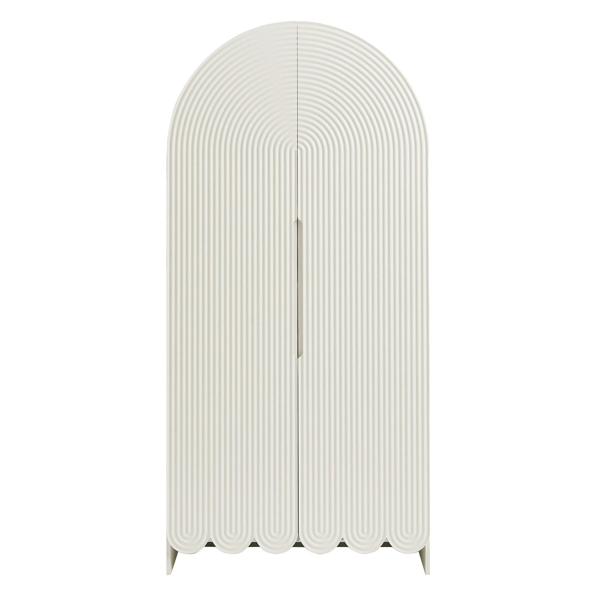 Dahlia 78 Inch Fluted and Scalloped Arched Storage Cabinet by Modway