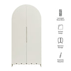 Dahlia 78 Inch Fluted and Scalloped Arched Storage Cabinet by Modway