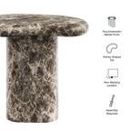 Elowen Outdoor Patio Faux Marble Side Table by Modway