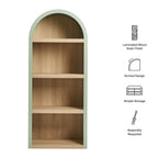 Caleb 4 Arched Display Shelf Bookcase by Modway