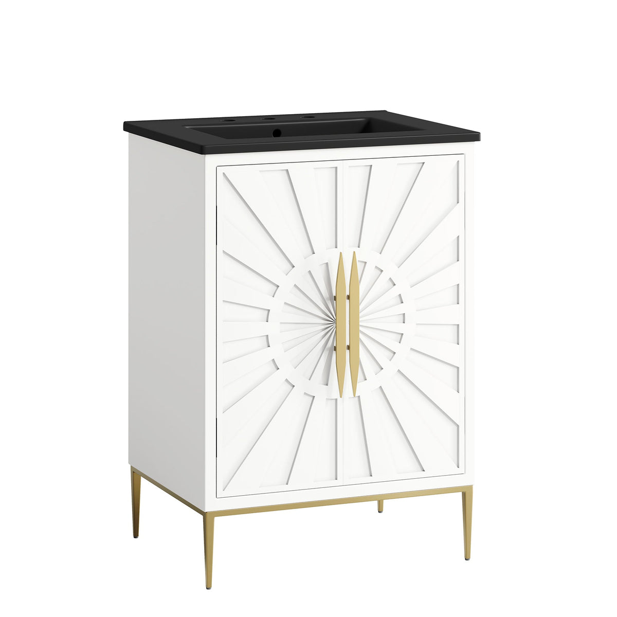 Awaken 24" Bathroom Vanity by Modway - White Black / White White