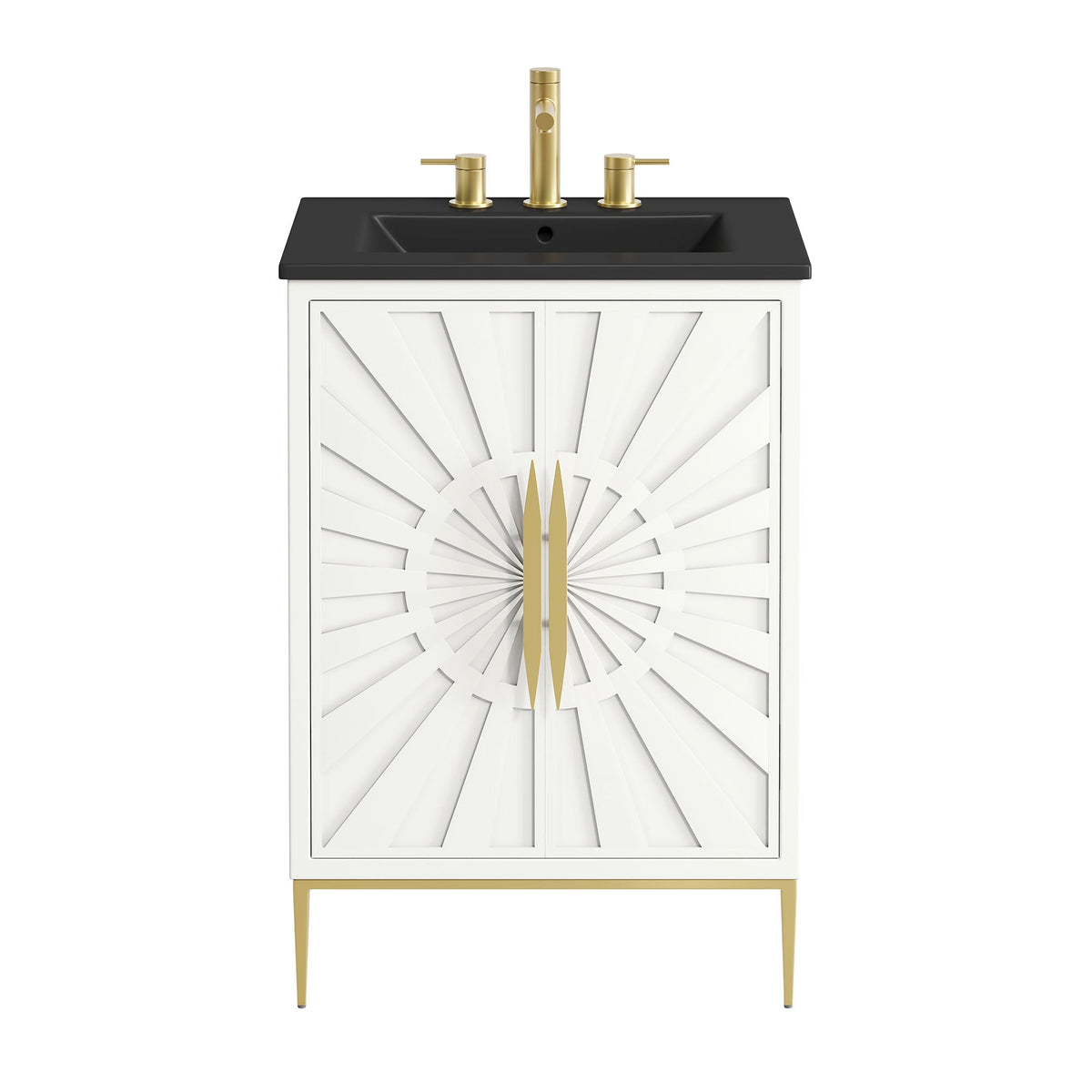 Awaken 24" Bathroom Vanity by Modway - White Black / White White