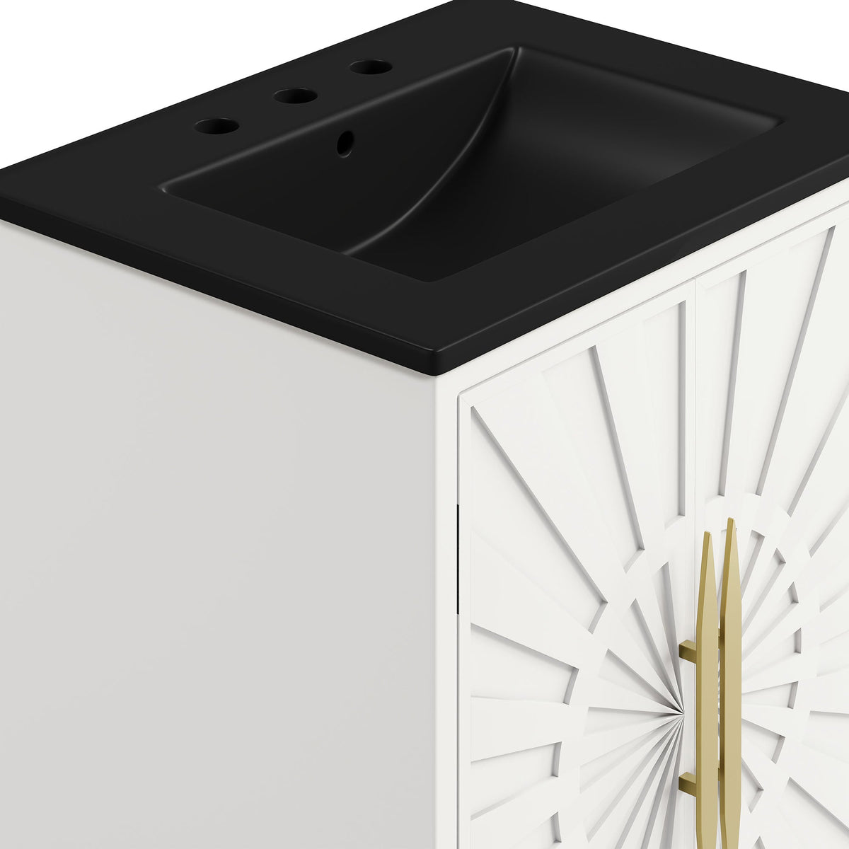 Awaken 24" Bathroom Vanity by Modway - White Black / White White