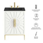 Awaken 24" Bathroom Vanity by Modway - White Black / White White