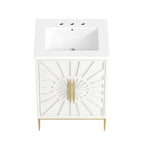 Awaken 24" Bathroom Vanity by Modway - White Black / White White
