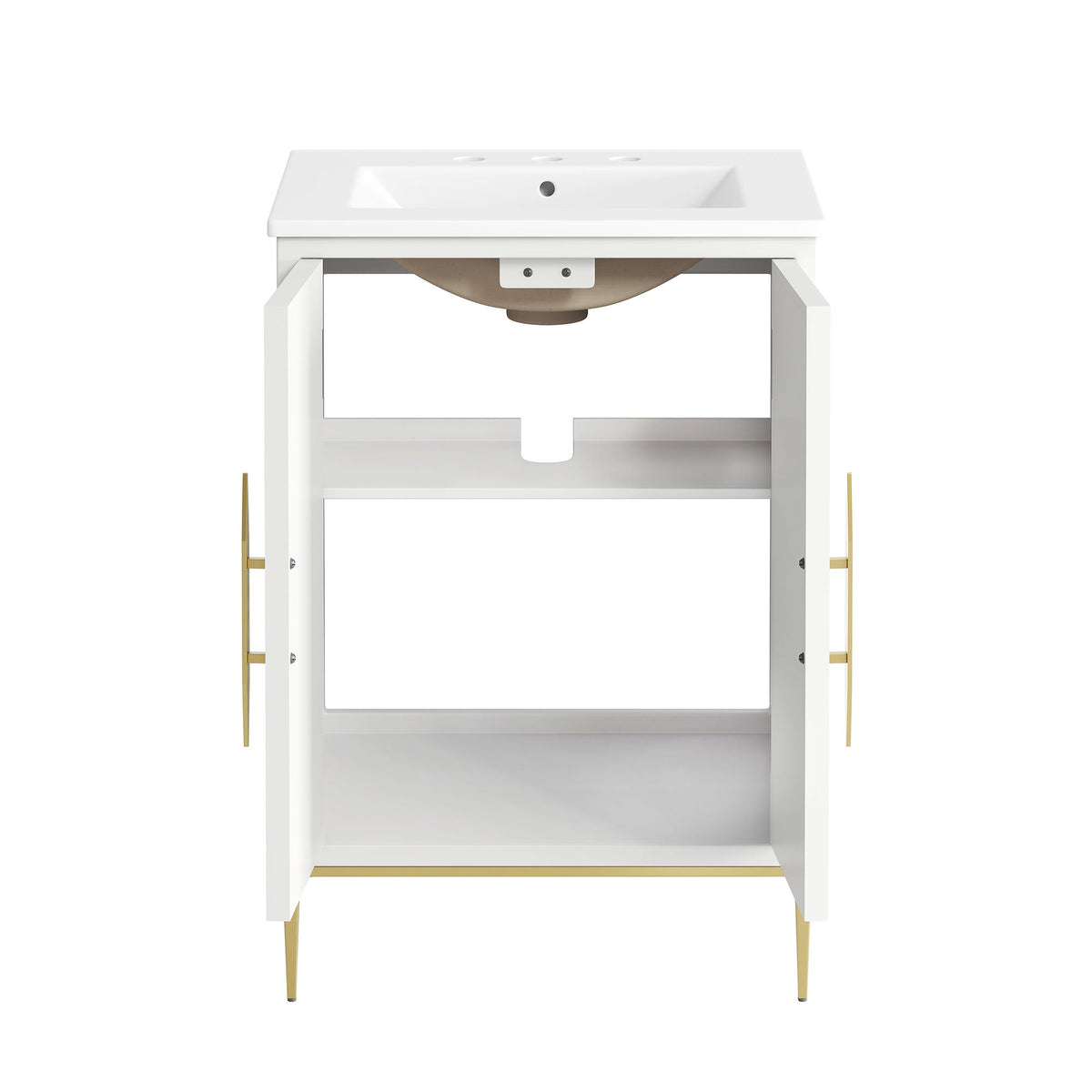 Awaken 24" Bathroom Vanity by Modway - White Black / White White