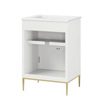 Awaken 24" Bathroom Vanity by Modway - White Black / White White