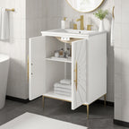 Awaken 24" Bathroom Vanity by Modway - White Black / White White