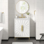 Awaken 24" Bathroom Vanity by Modway - White Black / White White