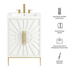 Awaken 24" Bathroom Vanity by Modway - White Black / White White