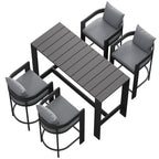 Tahoe 5-Piece Outdoor Patio Bar Table Set by Modway
