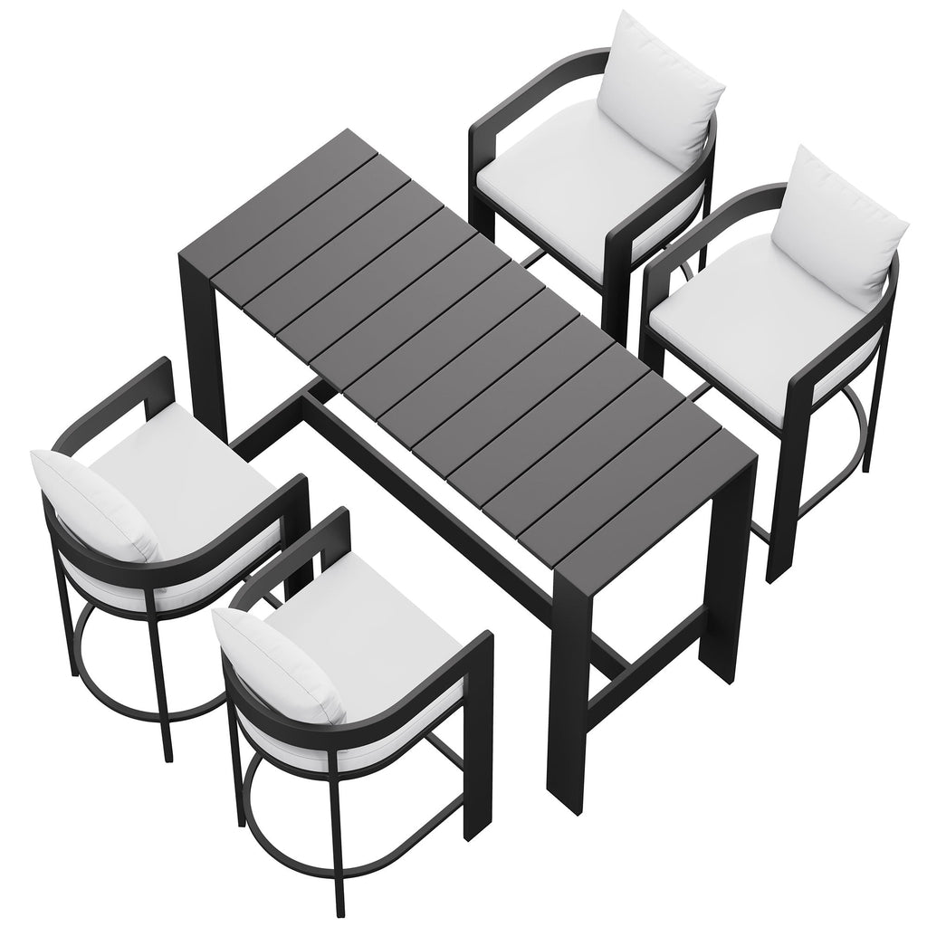 Tahoe 5-Piece Outdoor Patio Bar Table Set by Modway