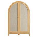 Calista 63 Inch Arched Storage Cabinet With Folding Desk by Modway