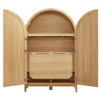 Calista 63 Inch Arched Storage Cabinet With Folding Desk by Modway