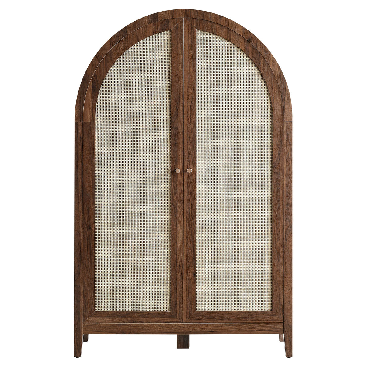 Calista 63 Inch Arched Storage Cabinet With Folding Desk by Modway