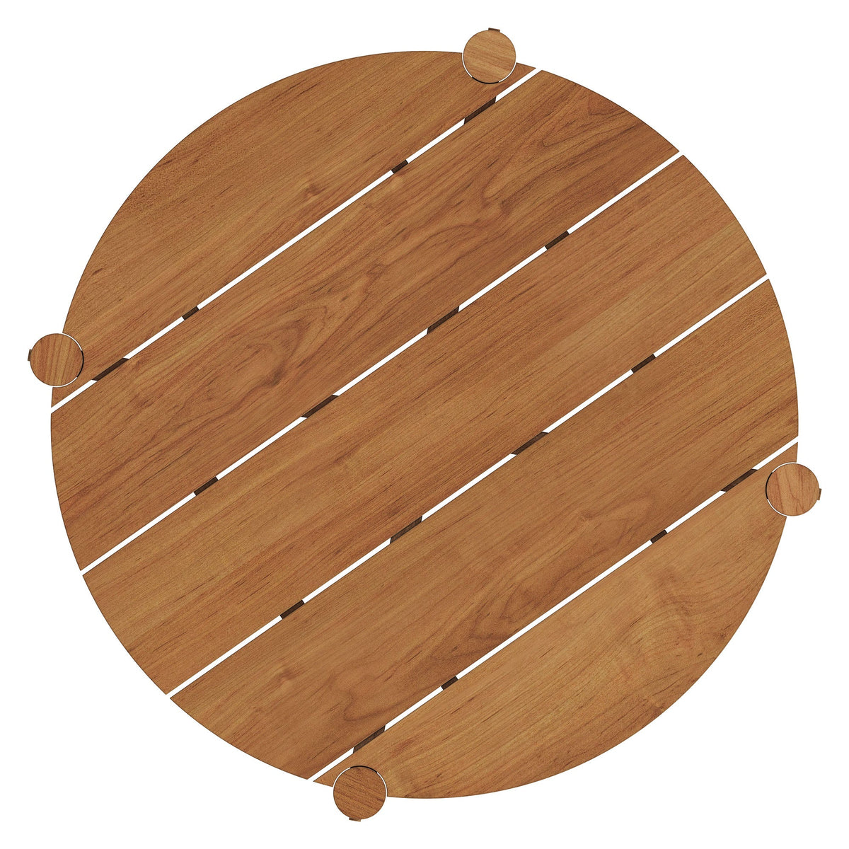 Eleni Round 35 Inch Outdoor Patio Teak Wood Round Bar Table by Modway