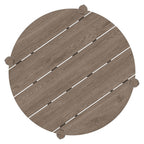 Eleni Round 35 Inch Outdoor Patio Teak Wood Round Bar Table by Modway