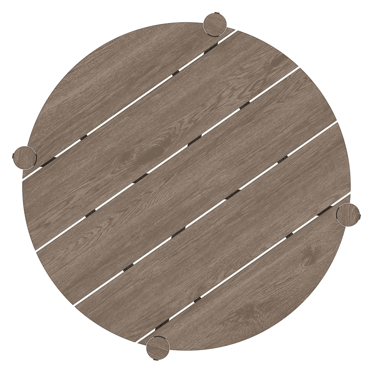 Eleni Round 35 Inch Outdoor Patio Teak Wood Round Bar Table by Modway