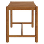 Eleni Rectangle 56-Inch Outdoor Patio Teak Wood Rectangular Bar Table by Modway