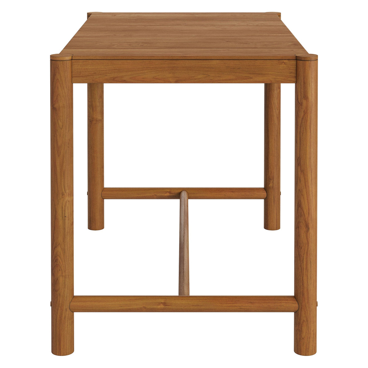 Eleni Rectangle 56-Inch Outdoor Patio Teak Wood Rectangular Bar Table by Modway