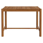 Eleni Rectangle 56-Inch Outdoor Patio Teak Wood Rectangular Bar Table by Modway