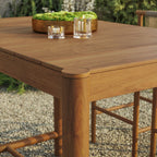 Eleni Rectangle 56-Inch Outdoor Patio Teak Wood Rectangular Bar Table by Modway