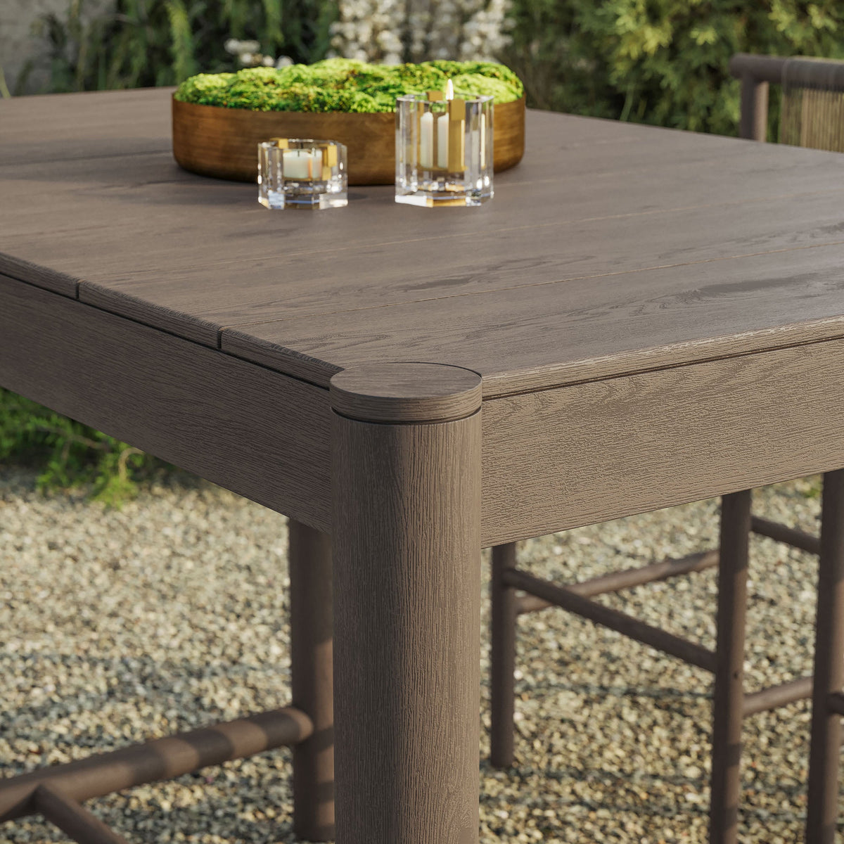Eleni Rectangle 56-Inch Outdoor Patio Teak Wood Rectangular Bar Table by Modway