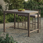 Eleni Rectangle 56-Inch Outdoor Patio Teak Wood Rectangular Bar Table by Modway