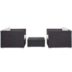 Burrow 3 Piece Outdoor Patio Sofa Set by Modway