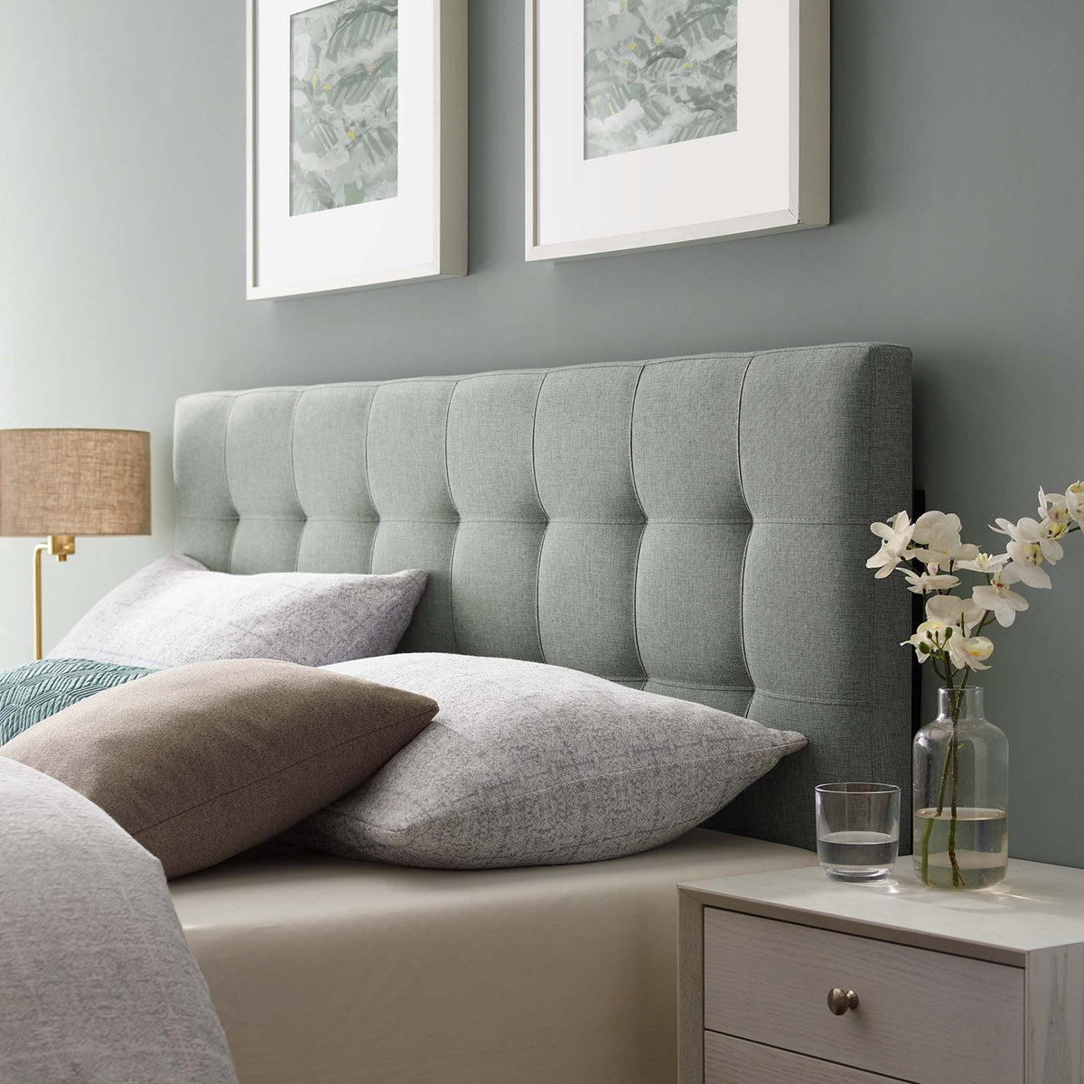 Lily Upholstered Fabric Headboard by Modway