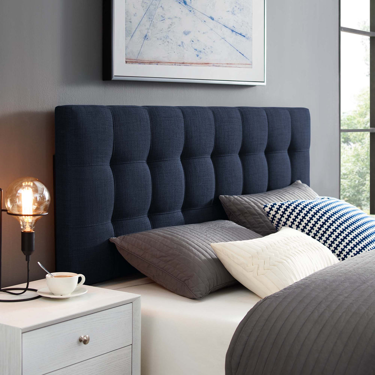 Lily Upholstered Fabric Headboard by Modway