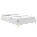 Leah Chevron Tufted Performance Velvet Queen Platform Bed by Modway - MOD-6977