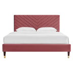 Roxanne Performance Velvet Platform Bed by Modway