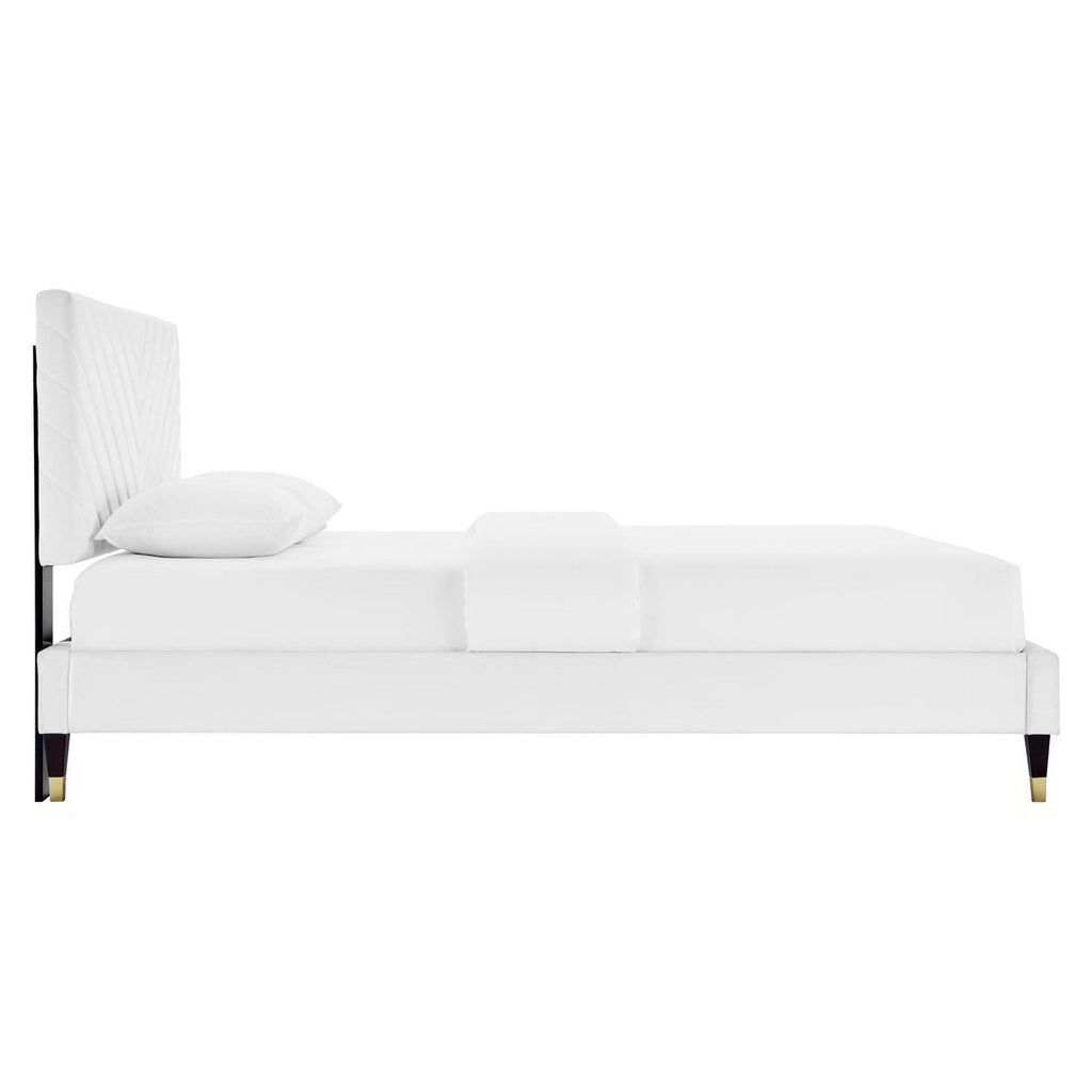 Roxanne Performance Velvet Platform Bed by Modway