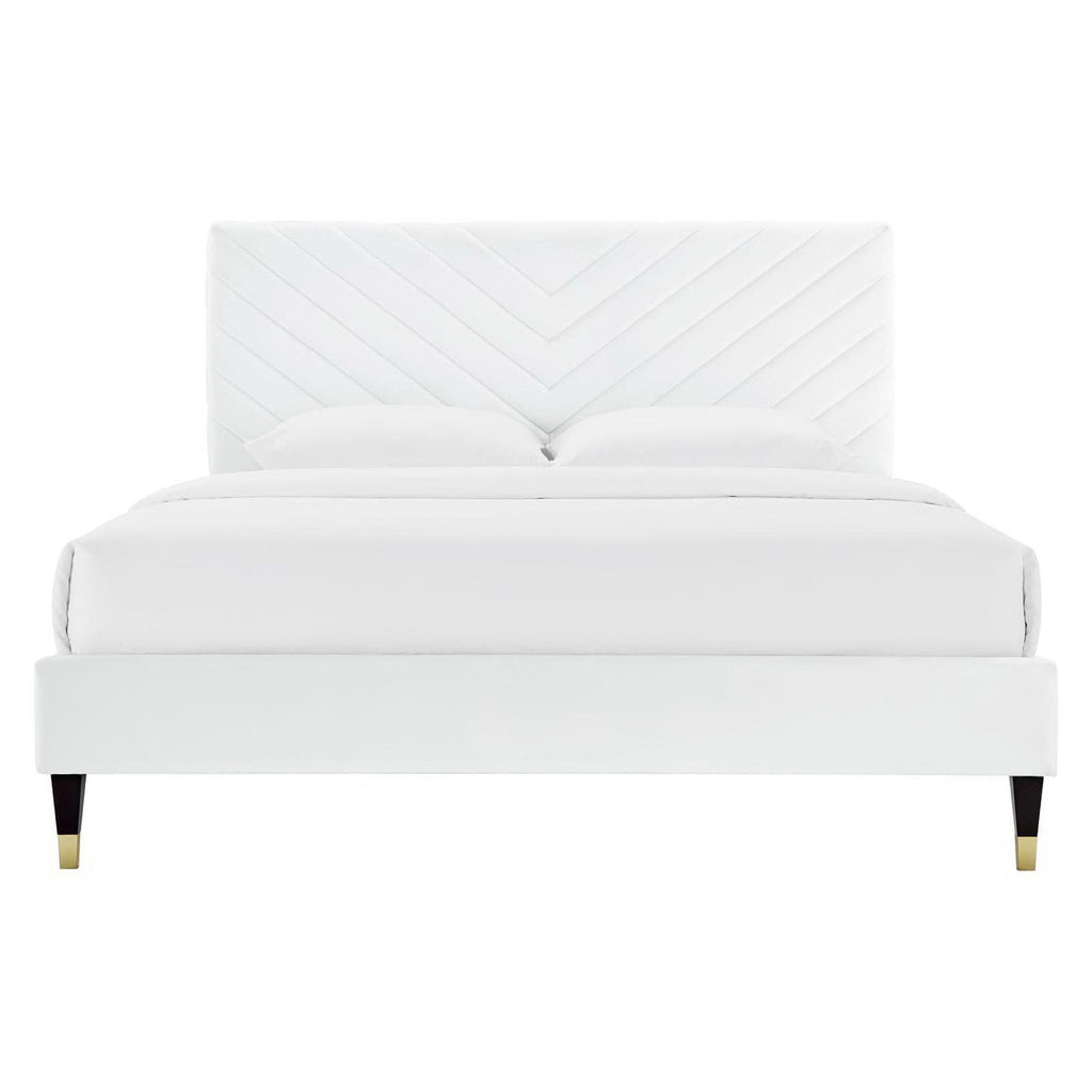 Roxanne Performance Velvet Platform Bed by Modway