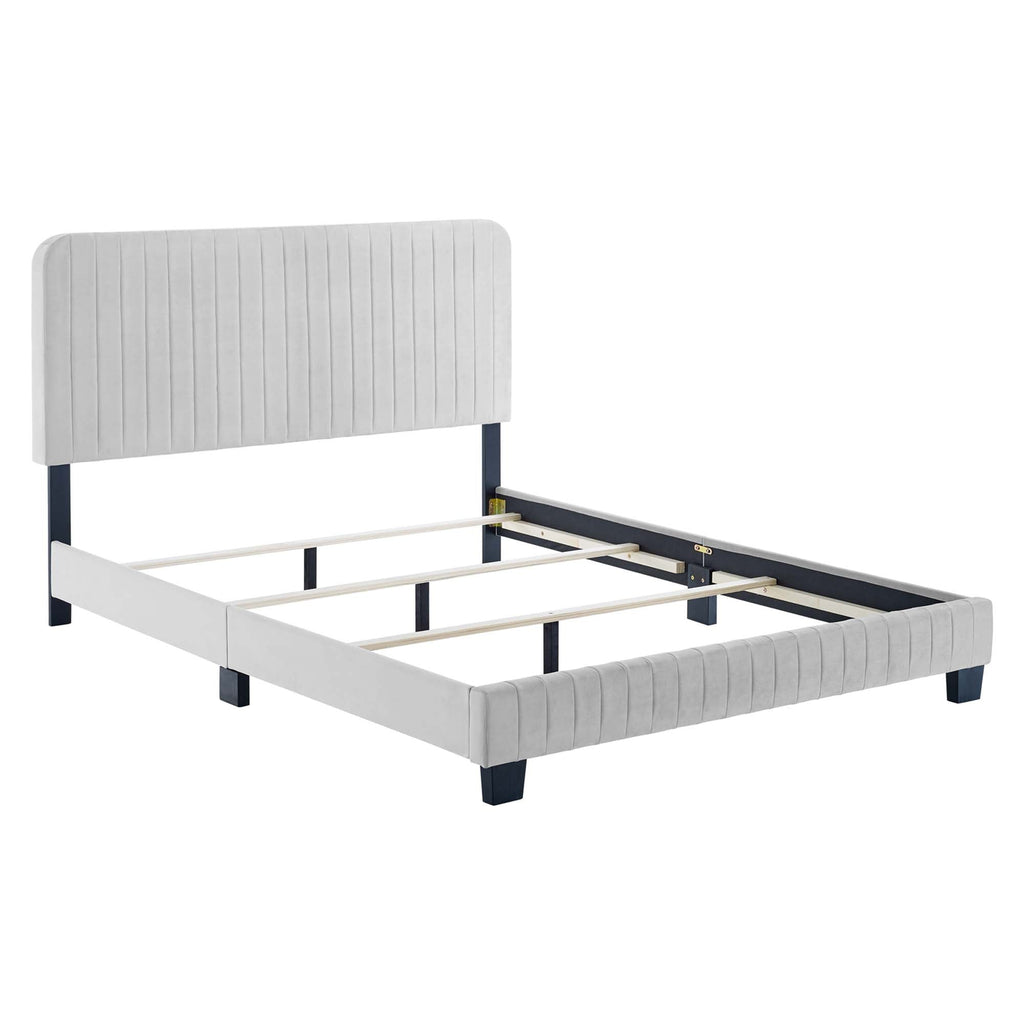 Celine Channel Tufted Performance Velvet Full Bed by Modway