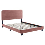 Celine Channel Tufted Performance Velvet King Platform Bed by Modway